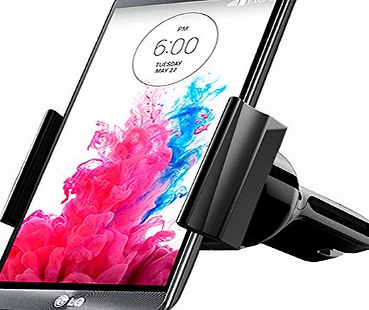 Vena AIR55 [Easy-Slide] Air Vent Universal Adjustable Car Holder Mount for Apple iPhone 6/6 Plus/5/5S/5C, Samsung Galaxy S5/S4/S3, Note 4/3, HTC One M7/M8, Motorola Moto G/ X 2014, LG G3/G2, Sony Xpe